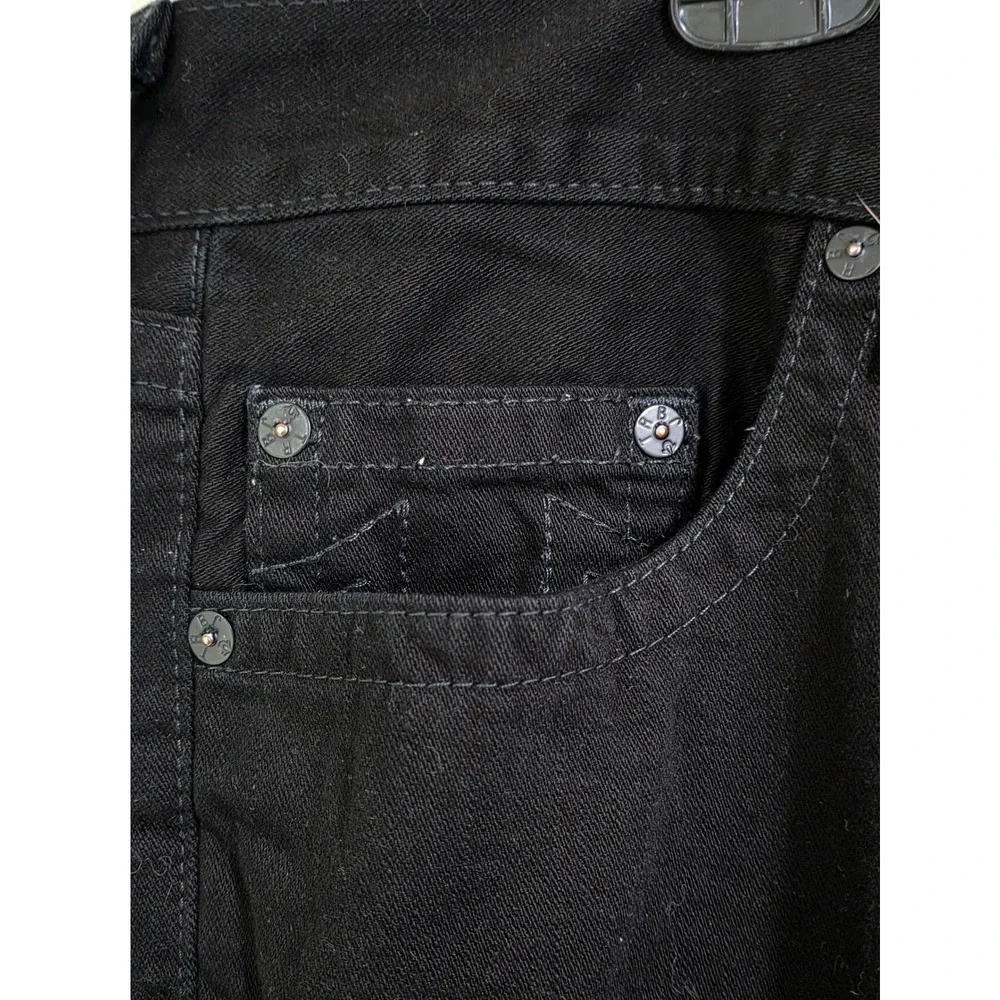 True Religion vintagey2k Bobby Jeans Mens 40 Black Straight Leg Denim